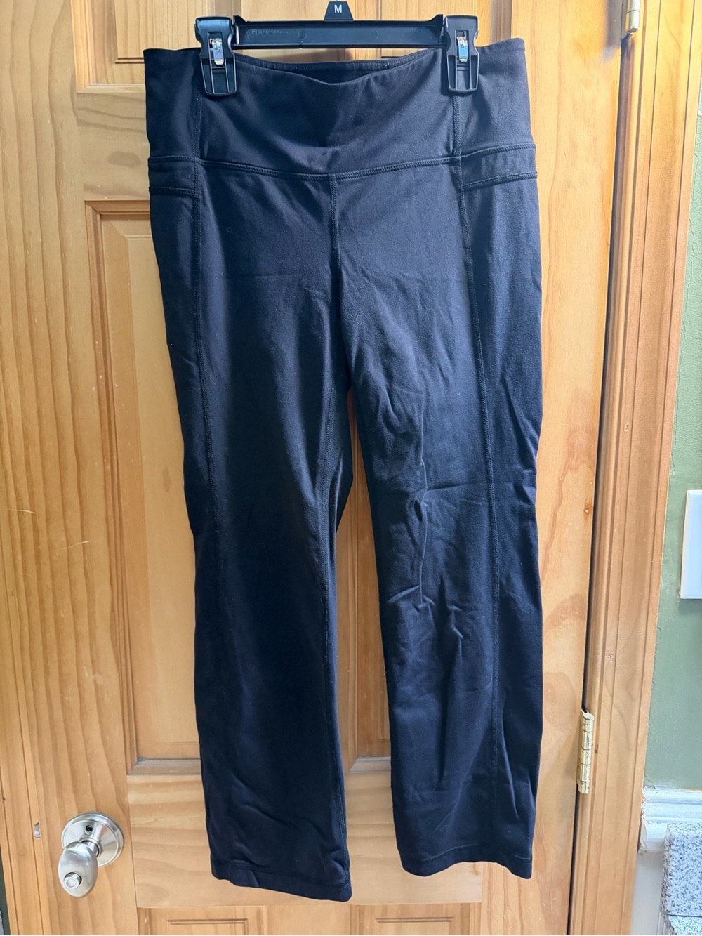 Athleta Black Straight-Leg Track Pants